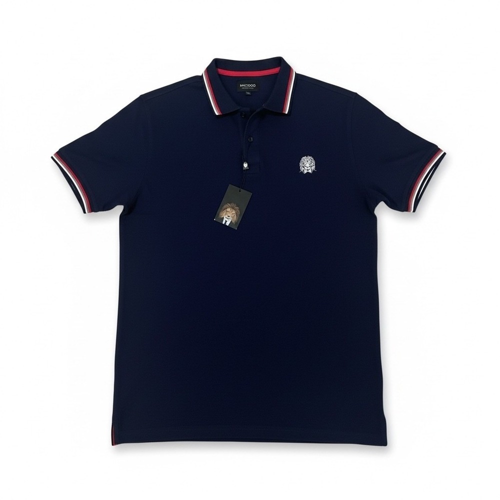 POLO MOZARTTIPNEW BLUE Dark Blue Short-sleeve polo shirt by MACEOO 3XL NWT
